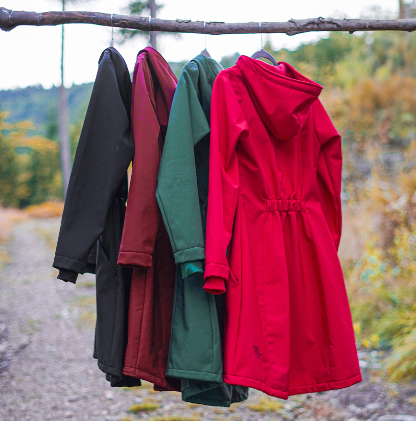 Softshell detail materiálu